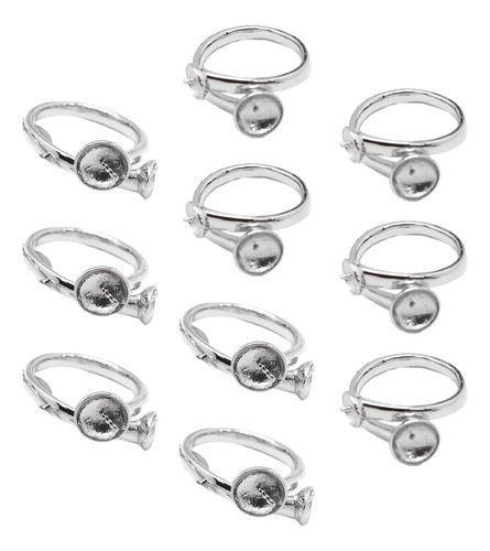 10 Anillos De Dedo De Platino Abalorio Semiperforadas, ...