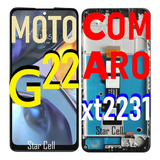 Tela Frontal Original Moto C/aro)g22(xt2231)+capa+película3d