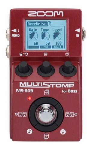 Pedal Multistomp Para Bajo Zoom Ms60b