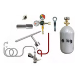 Kit Extração Chopp Cerveja Regulador 1 Via Cilindro Co2 6kg