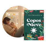 Kit Copos Nieve Decoración Navideña Vinil Ventana 180pzas