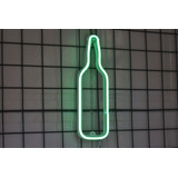 Painel Led Neon Garrafa Cerveja Com 3 Efeitos De Luz