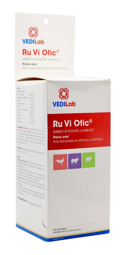 Caja De 50 Sobres De 20 G Ruviotic Vitaminas Aves Cerdos