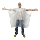 Capa De Chuva Poncho Laminado Pvc Transparente Tam. Único