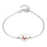 Vanbelle Joyas De Plata Esterlina Love-theme Heart Beat Braz