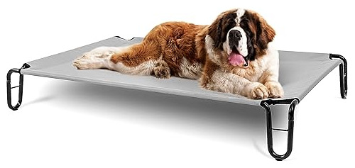 Bestvida Cama Elevada Para Perros (grande, Gris)