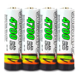 Kit 2 Cartelas Pilha Recarregável Aa Brinquedos 4700mah