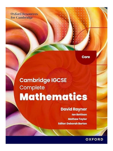 Cambridge Igcse Complete Mathematics Core: Student Boo. Eb08