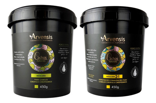 Kit Arvensis Crespos Máscara De Hidratação + Máscara 2x1