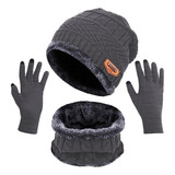 Gorro Bufanda Conjunto Para Frio Invierno Unisex Tejido [u]