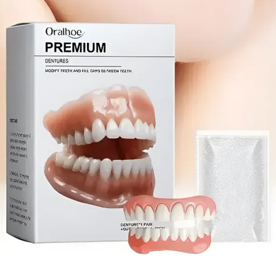 & Dentadura Postiza Premium Flexible Kit Con Adhesivo50g 1 R