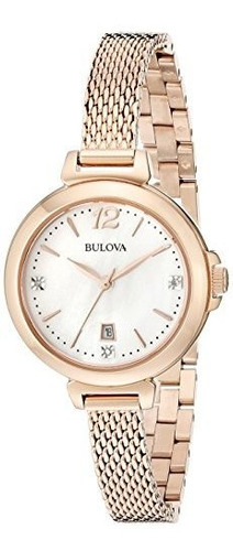 Reloj Para Mujer 97p108 Diamond Gallery De Acero Inoxidable 