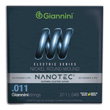Encordoamento Giannini Guitarra Geegst 11 Ppn Nanotec