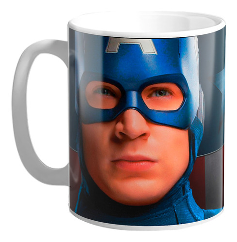 Taza De Cerámica Capitan America Calidad Premium Marvel