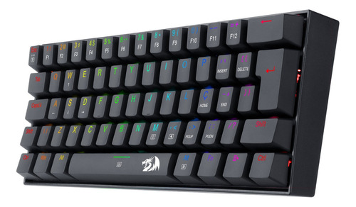 Teclado Redragon Dragonborn 60% Rgb Preto Switch Red Abnt2 