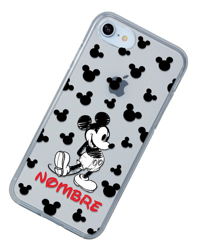 Funda Para iPhone Mickey Mouse Personalizada Tu Nombre