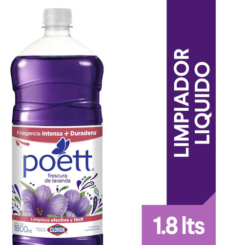 Limpiador De Pisos Desinfectante Poett Lavanda 1.8 Lt