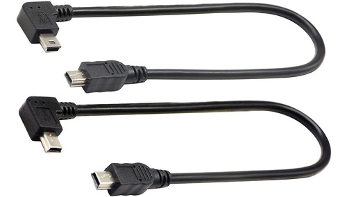 2 Cables Usb 2.0 Mini B A Usb 2.0 Mini B 90 Grados 28 Cm