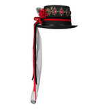 Steampunk Top Hat Gothic Con Flor Bowknot Headwear Para