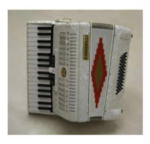 Acordeon Teclas Blanco 3448 5 Registros Farinelli 1307w