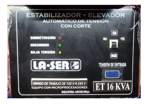 Elevador De Tension Monof 160v  220v Et 16 Kva Laser Lacueva