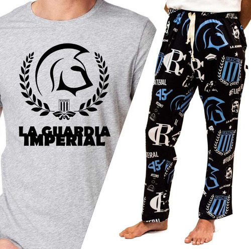 Conjunto Pijama Racing Remera Pantalón Diseños Varios