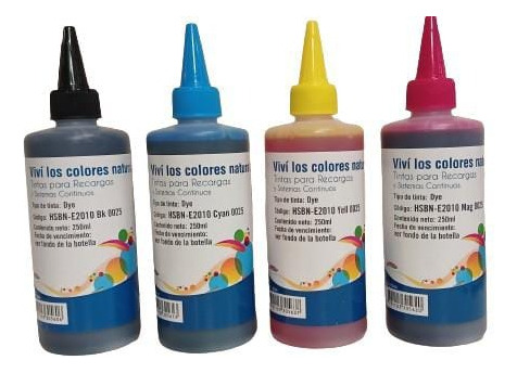 Tinta Botella Para Epson L3210 T544 250ml X4 Unid. Profecion