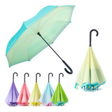 Rumbrella Paraguas Inverso Con Cierre Automático, Resistente