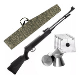 Rifle Aire Comprimido 5,5 Potenciado Caza Balines Blanco