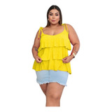 Regata 3d Feminina Plus Size!! Veste Do 46 Ao 52!!