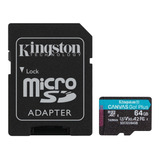 Cartão De Memória Micro Sd Kingston Canvas Go Plus 64gb