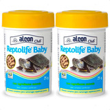 2 Alcon Club Reptolife Baby 25g Tartarugas Aquáticas Jovem 