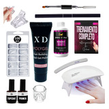 Kit Polygel Poligel Monomer Cabine Pincel Duplo Top Coat