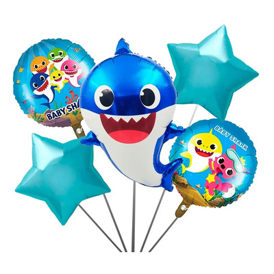 Kit De Globos Baby Shark Globos Metalicos Para Baby Shower | Meses sin interés