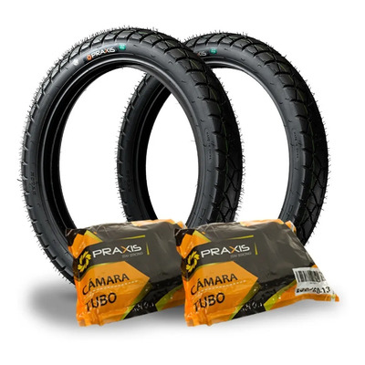 Combo Llanta Del\u002Ftras 2.75-17\u002F3.00-17. Ey061 Tt + Cámaras | Meses sin interés