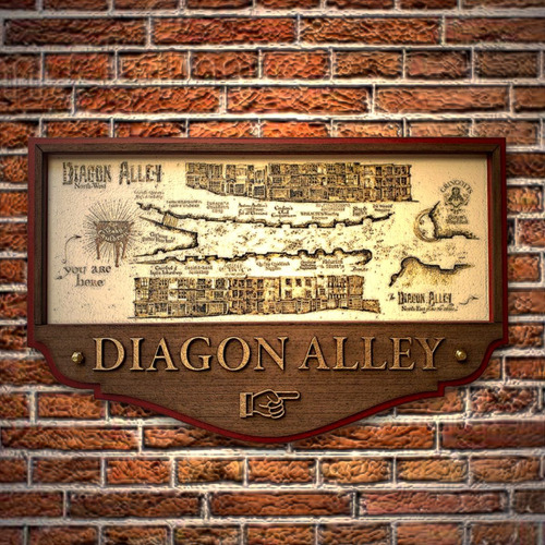 Decorativo Cuadro Cartel Diagon Alley Harry Potter