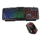 Mouse Y Teclado Gaming Dynacom Retroiluminado Antighosting Cable Cordon Usb Windows Mac Linux