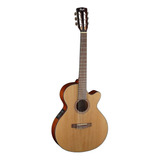 Guitarra Criolla Clásica Cort Classic Series Cec5 Para Diestros Natural Glossy High-tech