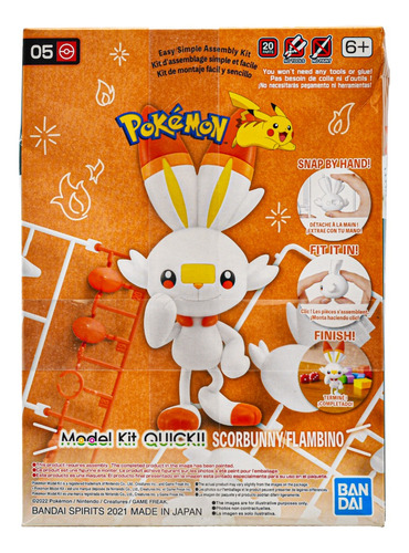 Pokemon Hobby Kit De Modelo Quick Scorbunny 05 Bandai Cd