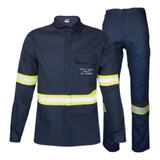 Uniforme Conjunto Eletricista Anti Chama Nr10 Azul Marinho