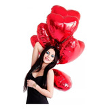 10 Globos Corazon Rojo 45 Cm San Valentin Amor Amistad Love