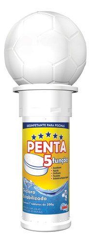 Cloro Piscina Hcl Penta Tubo 1,4kg Com 7 Pastilhas Flutuador