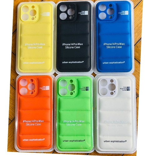 Funda Puffer Case Para iPhone 14 14 Plus 14 Pro Max Colores