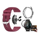  2x Películas 3d + Pulseira + Capa + 2 Plug Para Garmin 965