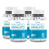 Kit 4 Potes Magnésio Dimalato 500mg 240 Cápsulas Suplemento