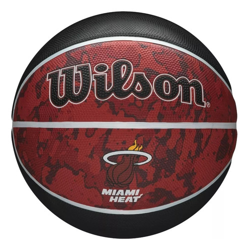 Balón Baloncesto Basketball Wilson Tidye Nba #7 Color Bordó-miami Heat