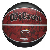 Balón Baloncesto Basketball Wilson Tidye Nba #7 Color Bordó-miami Heat