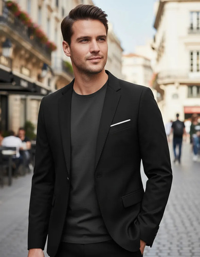 Chaqueta Verano Casual Ajustada Mezcla Algodón Profesional