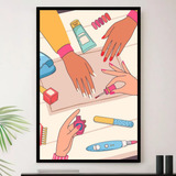 Quadro Manicure Pedicure Salão Beleza Decorativo A4 23x33cm