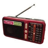 Radio Portátil Am Fm Bocina Bluetooth Para Audífonos Recarga